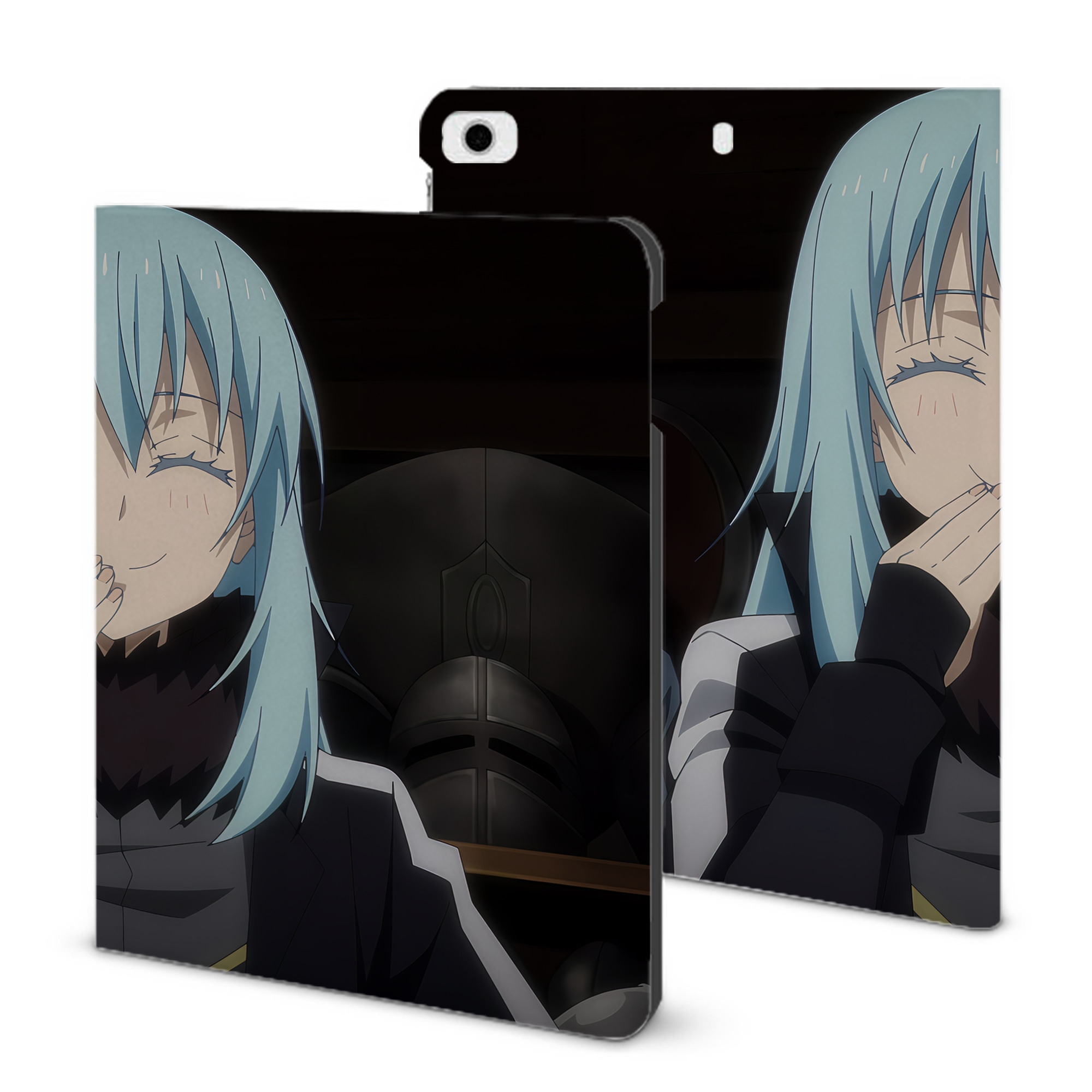 （画像用） 転スラ Regarding Reincarnated to Slime IPad ケース ブック型 PUレザー TPU 耐衝撃 軽量 薄型 ペン収納なし 全面保護 IPad 各モデル対応